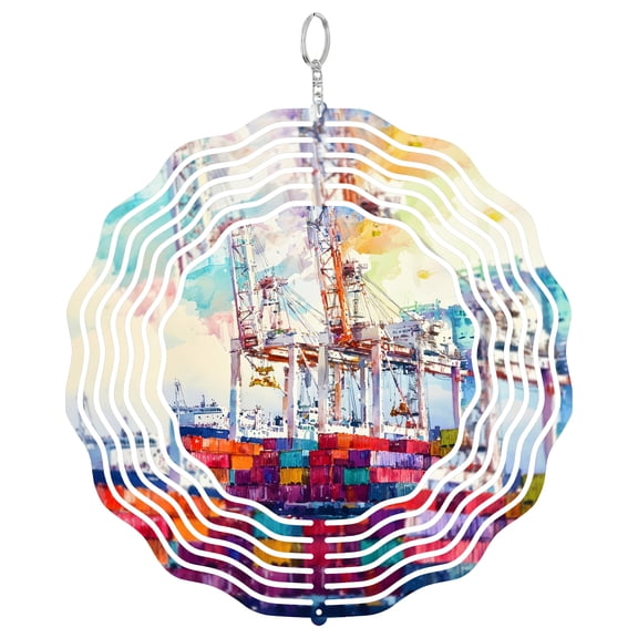 Oakland California Bay Bridge View 3D Wind Spinner Stainless Steel Hanging Decor Garden Yard Art USA City Gift
