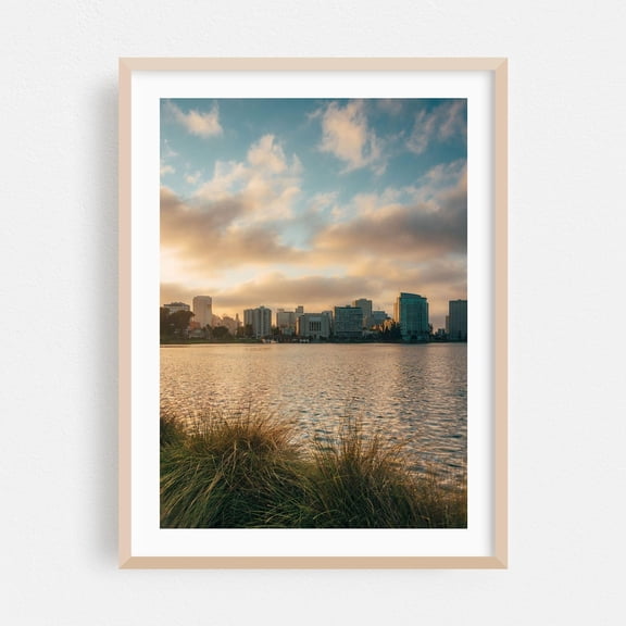Oakland California Cityscape Skyline Sunset Water Fine Scenic Architecture Landscape Poster Unframed Paper Print