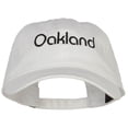 thumbnail image 1 of Oakland Embroidered Washed Buckled Cap - White OSFM, 1 of 5