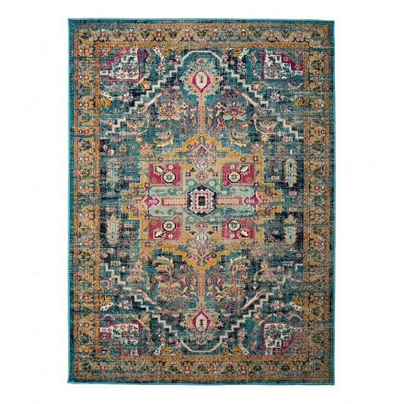 Oakland Indoor/Outdoor Polypropylene Rug, 7'10" x 10' - Blue