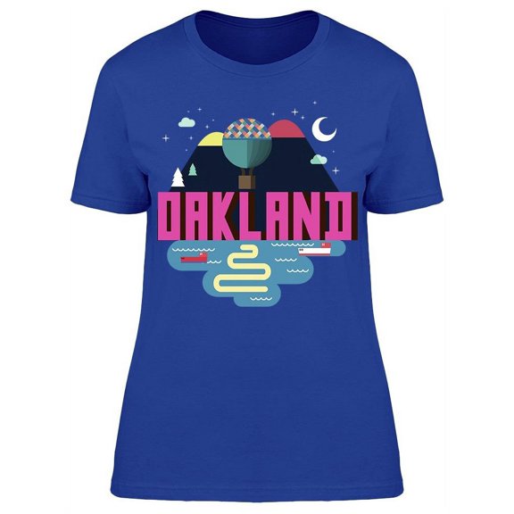 Oakland Lake Mountain Balloon T-Shirt Women -Image by Shutterstock, Female Medium