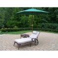 thumbnail image 1 of Oakland Living 1108-2-2106-4001-GN-4101-5-AB Elite Cast Aluminum 2 Chaise Lounges with 18 ft. Side Table & 9 ft. Umbrella & Stand, Antique Bronze, 1 of 4