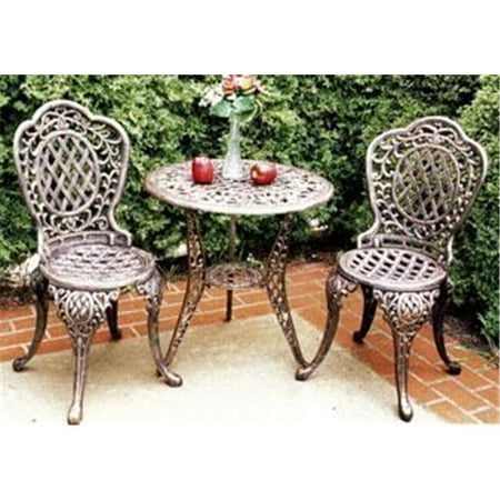 Oakland Living 2005-AB Mississippi 3 pc Bistro Set - Antique Bronze