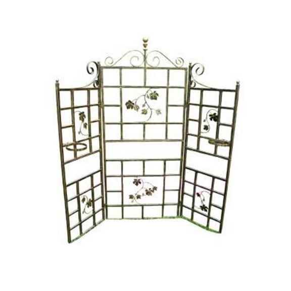 Oakland Living 5146-HB - 3 Piece Hinged Patio Screen With Basket Loops - Hammertone Bronze