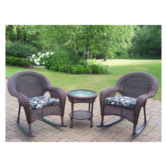 Oakland Living All-Weather Wicker Rocker Set