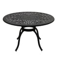 thumbnail image 1 of Oakland Living Corporation Modern Outdoor Mesh Aluminum 48-in Round Patio Dining Table - N/A Black, 1 of 2