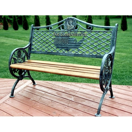 Oakland Living God Bless America Garden Bench