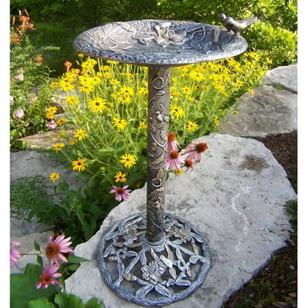 Oakland Living 5131-AP Hummingbird Bird bath - Antique Pewter