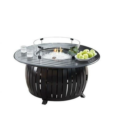 Oakland Living ITALY-FPT-AC 44 in. Aluminum Outdoor Round Propane Fire Table, Antique Copper