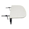 thumbnail image 1 of Oakland Living Indoor and Outdoor Foldable Wicker Balcony Table with Metal Frame and Adjustable Clamps White, 1 of 5