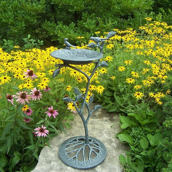Oakland Living 5964-VG Meadow Bird Bath - Verdi Gray