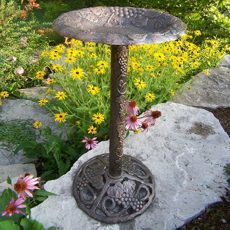 Oakland Living Metal Vineyard Bird Bath
