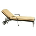 thumbnail image 1 of Oakland Living Modern Mesh Lattice Aluminum Chaise Lounge with Wheels and Cushion, 1 of 8