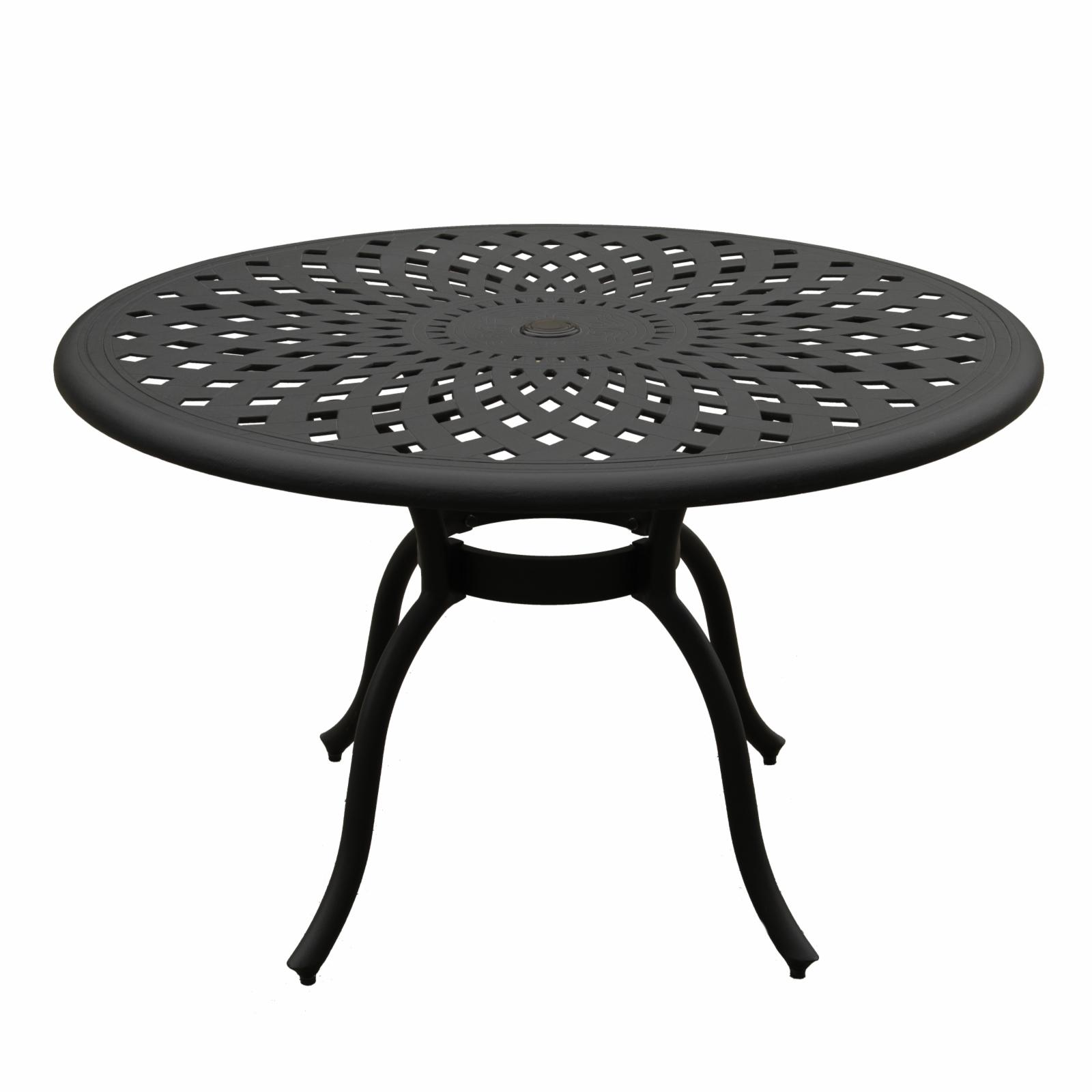 Oakland Living Modern Outdoor Mesh Aluminum 48 in. Round Patio Dining Table - Black - image 1 of 4