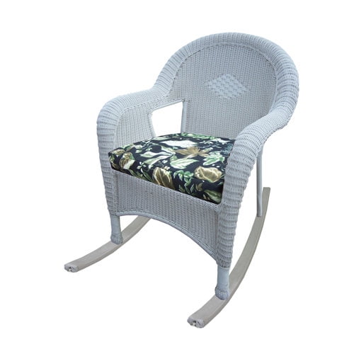 Oakland Living Resin Wicker Rocker with Cushion (Set of 2)
