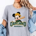 thumbnail image 1 of Oakland Mickey Mouse Baseball T-Shirt – Funny Disney Athletics Baseball Fan Tee,Sport Grey color,size XL, 1 of 5