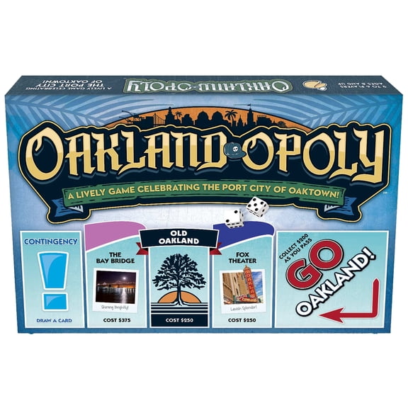 Late For The Sky: Oakland-Opoly - City Themed Opoly-Style Board Game, Landmark Properties, Family Strategy, 2-6 Players, Traditional or 1hr Version