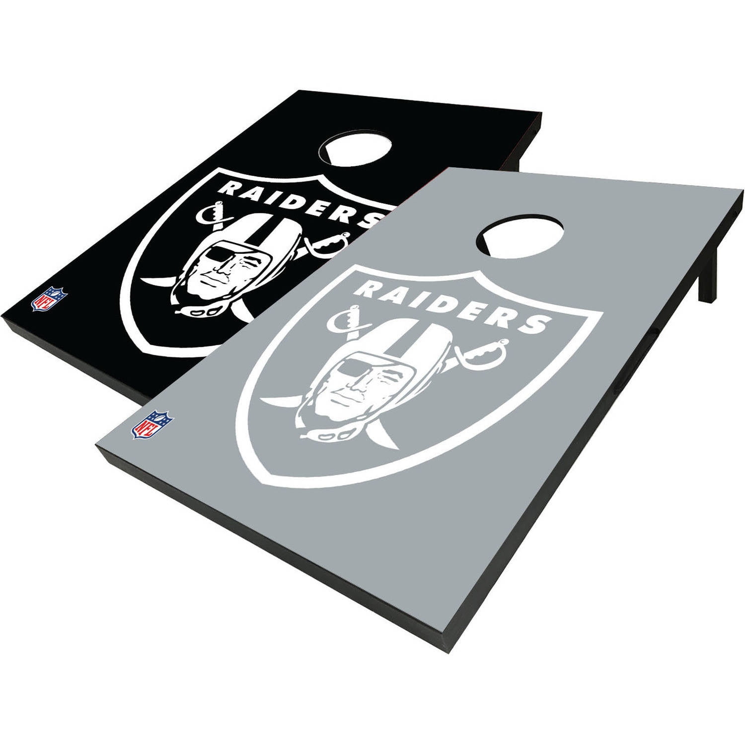 Las Vegas Raiders 2' x 3' Cornhole Board Tailgate Toss Set 