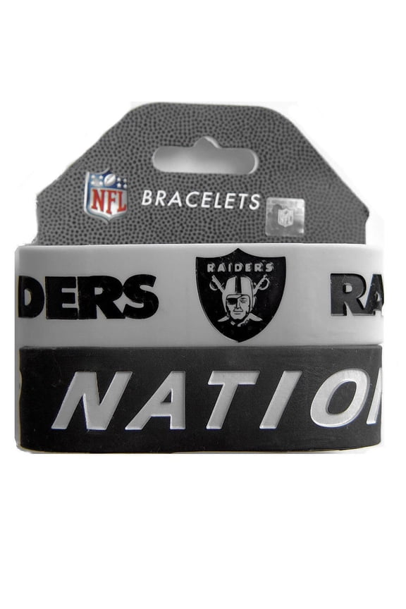 Oakland Raiders Sports Team Logo Rubber Wrist Band Set
