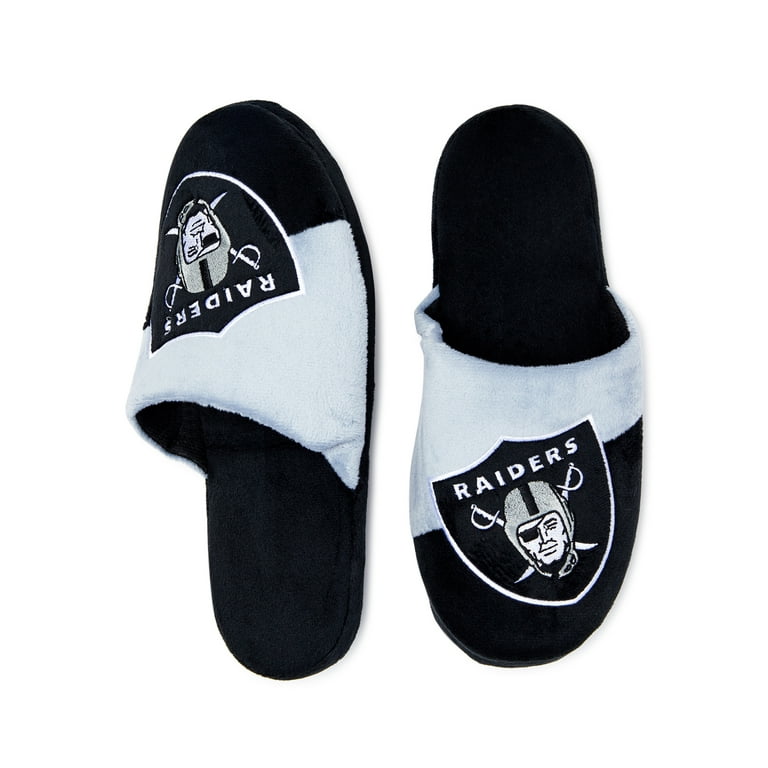 Oakland Raiders Colorblocked Big Logo Slippers Walmart