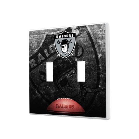 Oakland Raiders Legendary Design Double Toggle Lightswitch Plate
