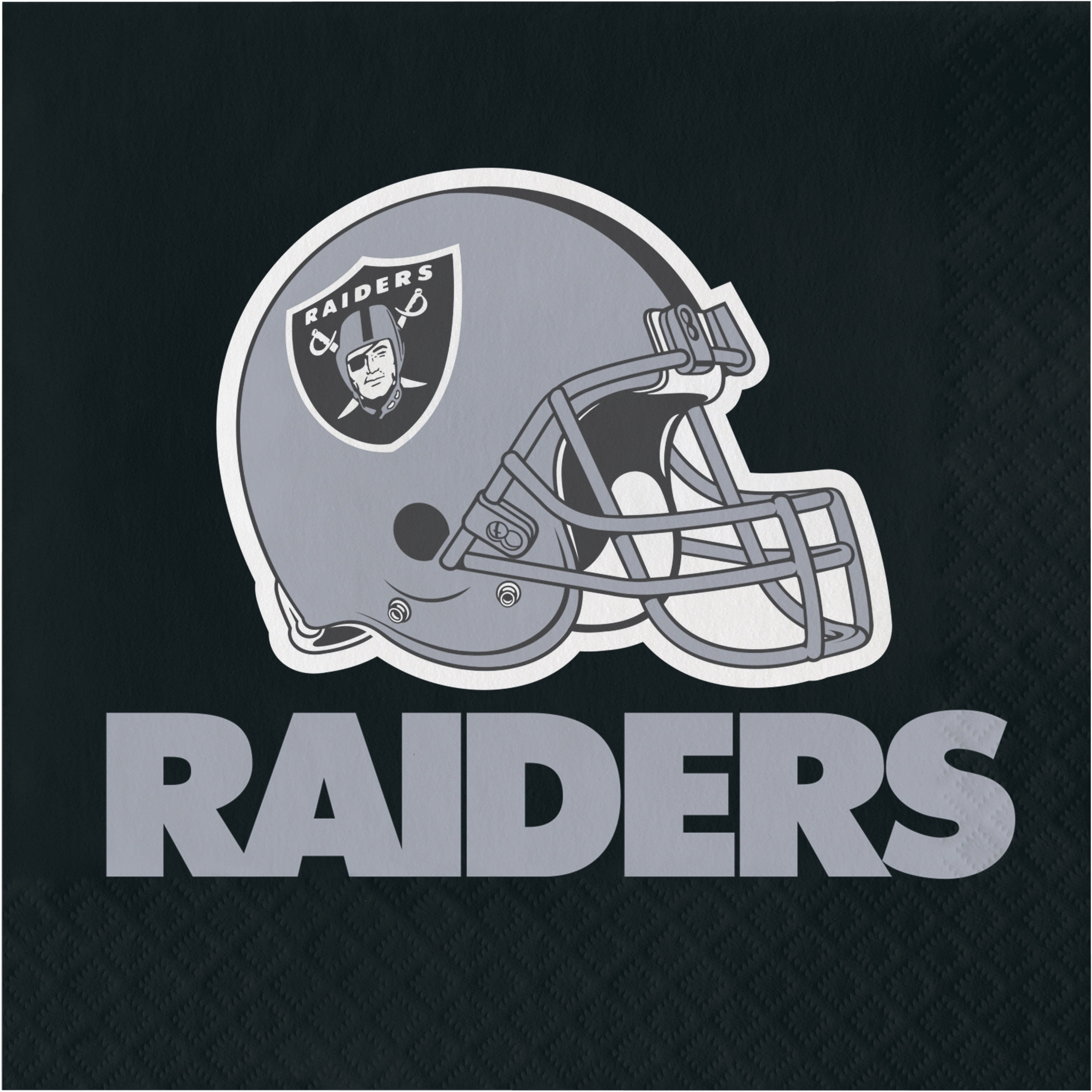 Oakland Raiders Paper Napkins, 48 Count for 24 Guests