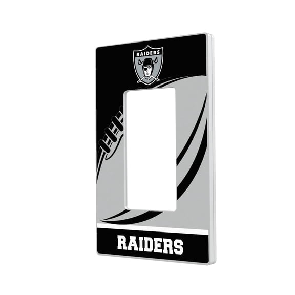 Oakland Raiders Passtime Design Single Rocker Lightswitch Plate
