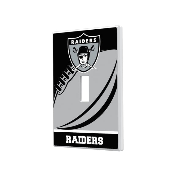 Oakland Raiders Passtime Design Single Toggle Lightswitch Plate