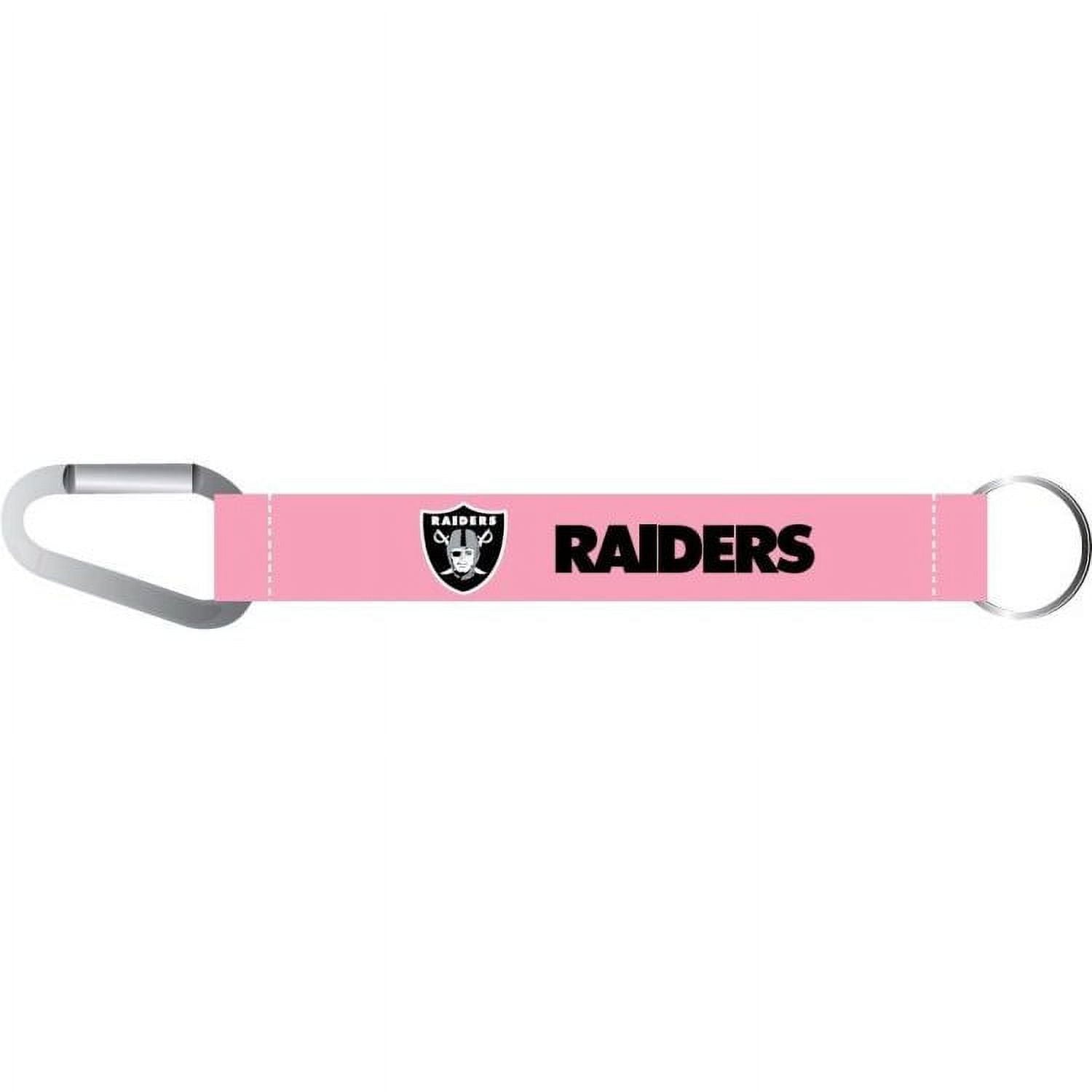 Oakland Raiders Pink Carabiner Lanyard Key Chain 