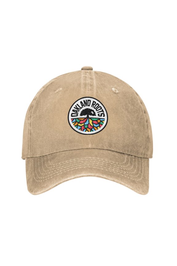 Oakland Roots Sc Hat Washed Cotton Baseball Cap For Outdoor, Travel & Daily Use