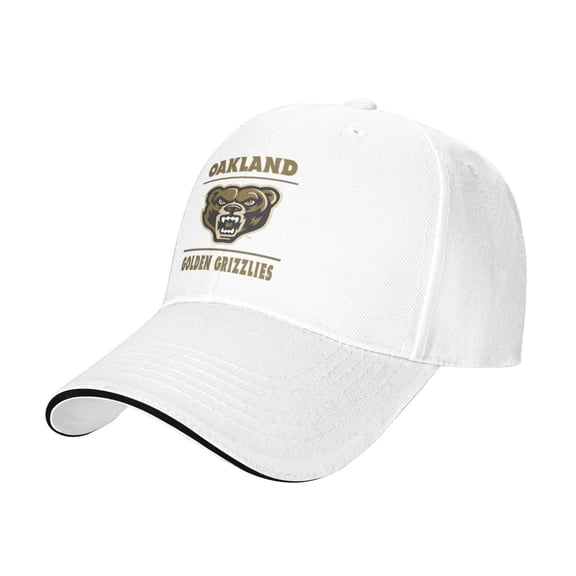 Oakland University Casual Sandwich Baseball Cap Adjustable For Men For Women
