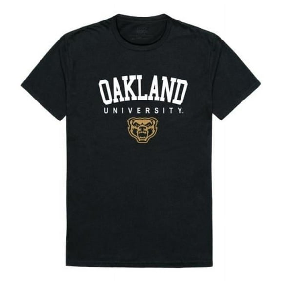 Oakland University Golden Grizzlies Arch T-Shirt, Black - Small