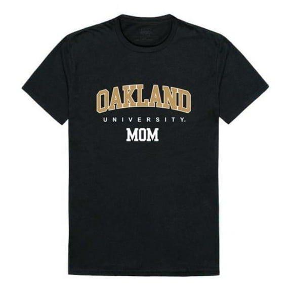 Oakland University Golden Grizzlies College Mom T-Shirt, Black - Small