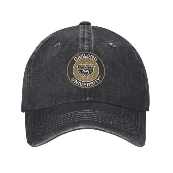 Oakland University Hat Adult Adjustable Classic Washed Casquette Cap Hat Baseball Cap