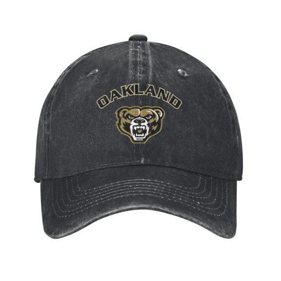 Oakland University-Logo Hat Adult Adjustable Classic Washed Casquette Cap Hat Baseball Cap