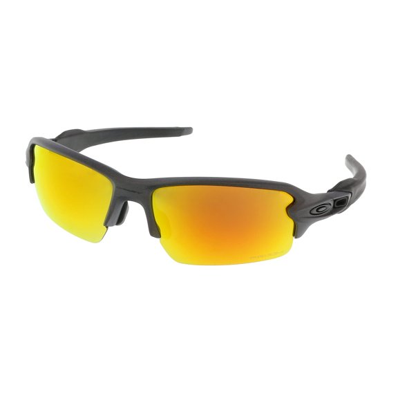 Oakley 0OO9271 927143 Flak 2.0 Steel Grey Rectangular Half Rim Sunglasses for Mens