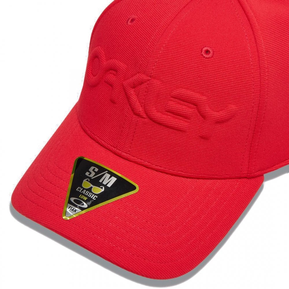 Oakley 6 PANEL STRETCH HAT EMBOSSED - Red Line - L/XL