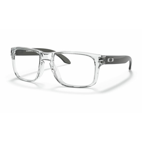 Oakley Men's Ox8156 Holbrook Rx Square Eyeglass Frames, Polished Clear/Demo Lens, 56 mm