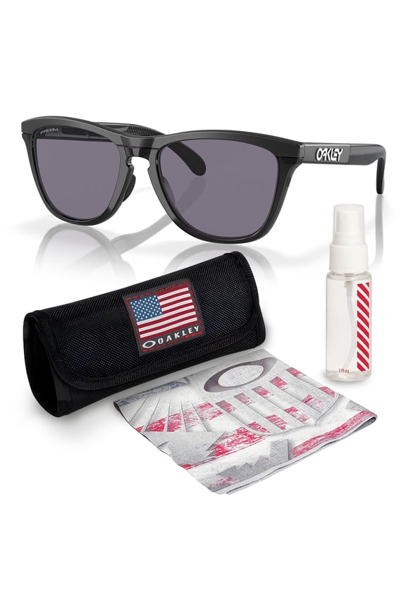 Frogskins Range 0OO9284 Sunglasses Matte Black Frame w/Prizm Grey Lenses With Official Eyewear Kit