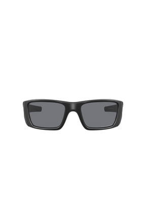 Men's Size 60 Polarized Fuel Cell Rectangular Sunglasses, Matte Black/Grey