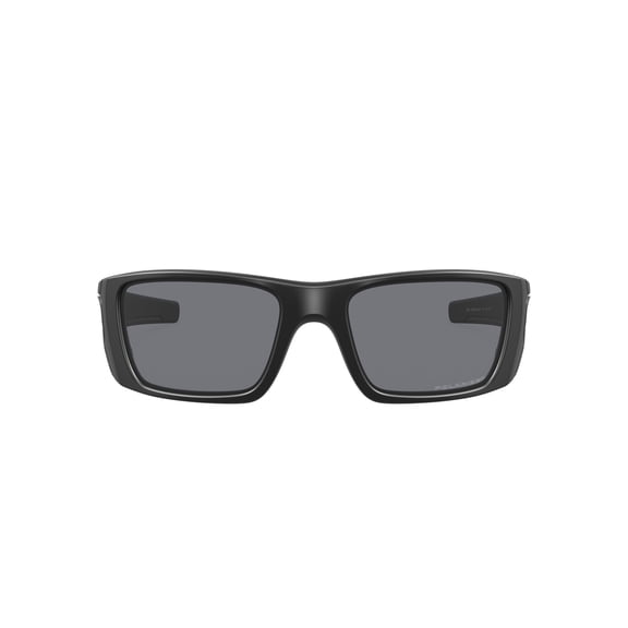 Oakley Men's Size 60 Polarized Fuel Cell Rectangular Sunglasses, Matte Black/Grey