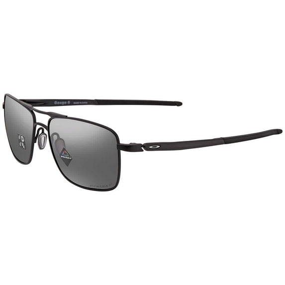 Oakley Gauge 6 Prizm Black Polarized Rectangular Men's Sunglasses OO6038 603809 57