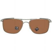 Oakley Sunglasses for Men - OO4124 Gauge 8 Rectangular Polarized Sunglasses with Oakley PRIZM Lenses - Polished Chrome/PRIZM Tungsten Polarized - Size 62