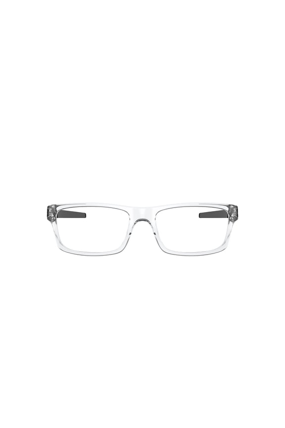 Currency Optical Glasses, Rectangular Eyeglasses with Demo Lenses, Size 54, Polished Clear