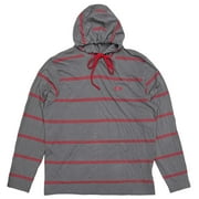 OAKLEY Men's Bru Lightweight Striped Embroidered Logo Pullover Hoodie Shirt (X-Large, Red Line)