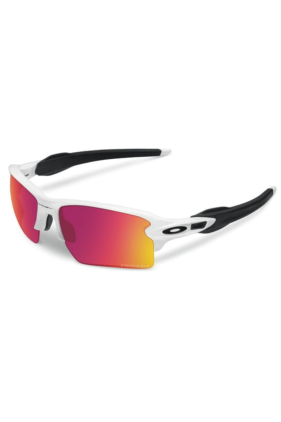 Men's Mirrored Flak 2.0 OO9188-03 White Wrap Sunglasses