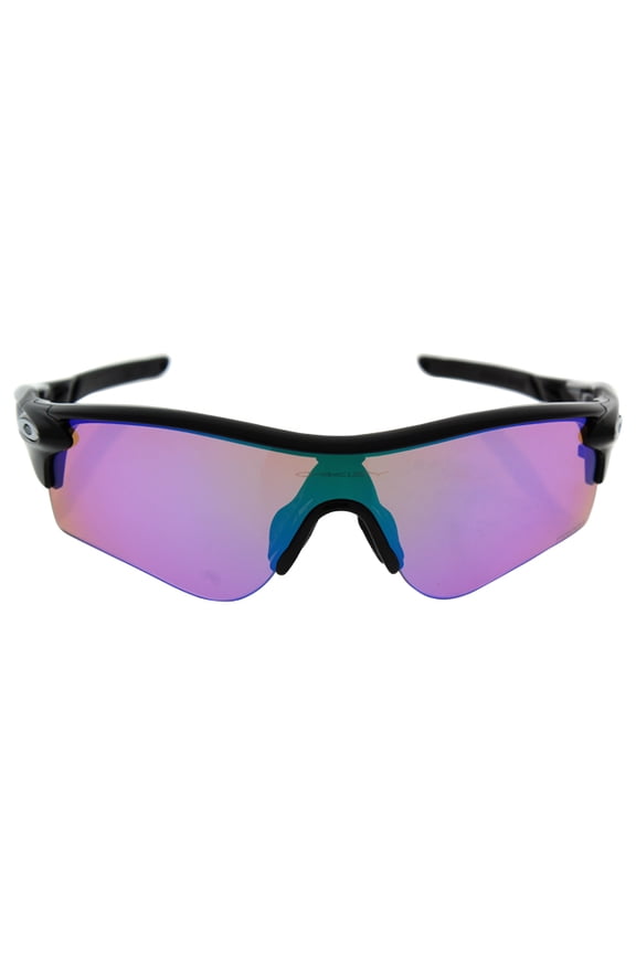 Men's Mirrored Radarlock OO9206-25 Black Wrap Sunglasses