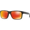 thumbnail image 1 of Oakley Men's OO9102 Holbrook Square Sunglasses, Matte Black/Prizm Ruby, 57 mm, 1 of 4
