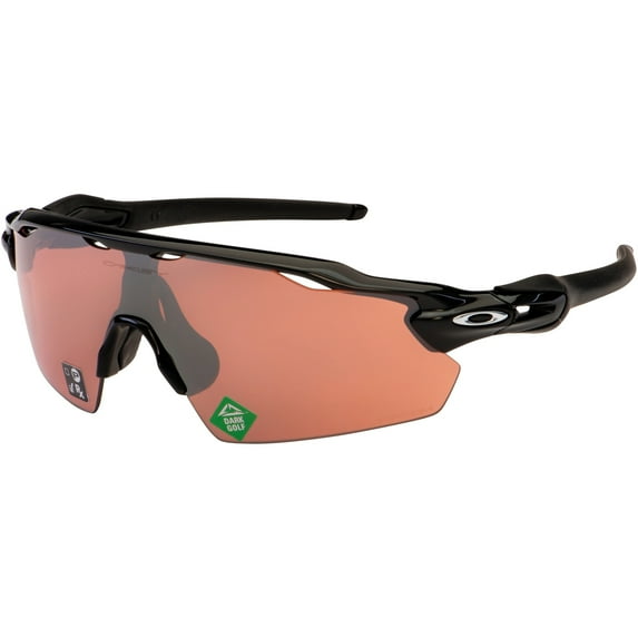 Oakley Men's OO9211 Radar EV Pitch Shield Sunglasses, Polished Black/Prizm Dark Golf, 38 mm
