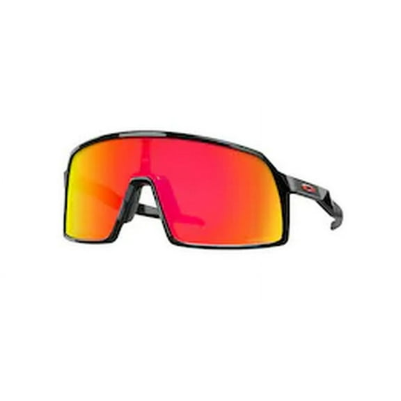 Oakley Men's OO9462 Sutro S Rectangular Sunglasses, Polished Black/Prizm Ruby, 28 mm